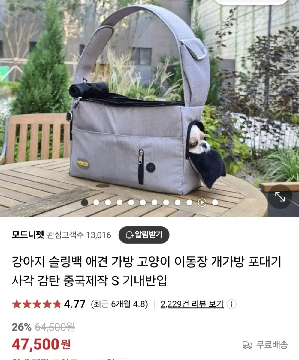 강아지 이동가방(기내가능)